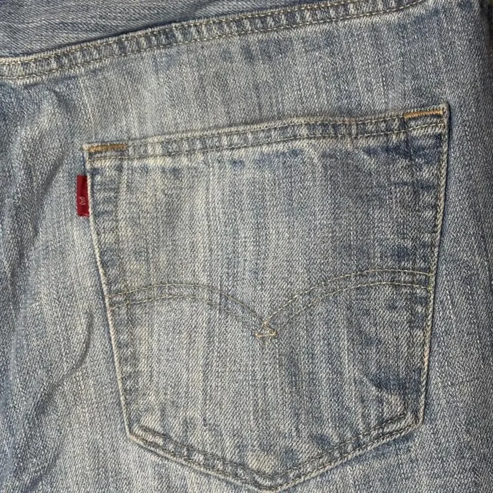 Levi's 501 Original Fit Jeans Men's 34x36 Light Wash Straight Leg Button Fly